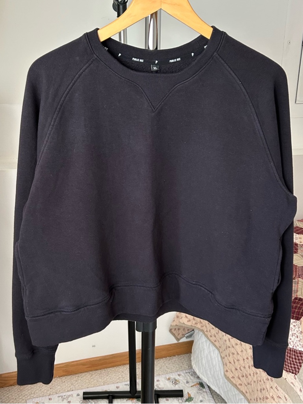 Public Rec Crewneck Pullover Sweatshirt Black XL